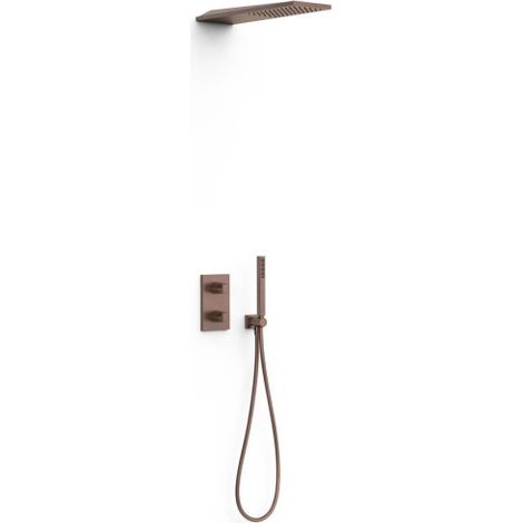 Kit robinet thermostatique encastré 2 voies pour douche Therm-box Volcanic - TRES 21135005VO