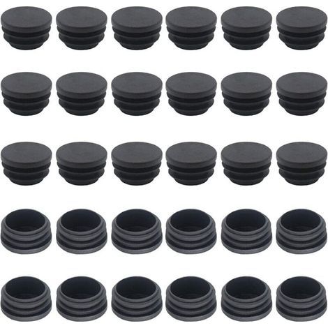 Embout de chaise 25 mm 50 pièces Embout de tube rond Embout de tube Embouts de tube ronds Embouts de tube ronds Embout d'entrée rond Embout de pied de chaise Embout de poteau (1/5)