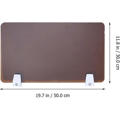 Ensemble de 2 panneaux d'insonorisation de bureau en acrylique, adaptés aux bureaux scolaires, rectangulaires, 50x30 cm, réduction du bruit, adaptés à divers environnements. (1/5)