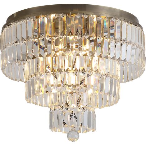 Plafonnier Empire laiton antique Ø 50cm - 61321-6AB (1/5)
