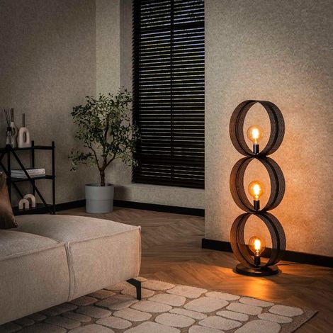 Lampadaire design en métal perforé 3 lampes GRETA (1/5)