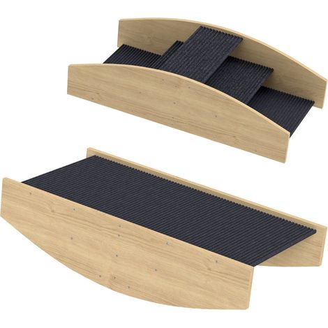 Mecedor para perros 2 en 1, mecedor de agilidad para perros de madera, rampa de agilidad para perros pequeños y medianos de menos de 15 kg, para el equilibrio y la confianza en sí mismo, 80 x 39,5 x 2