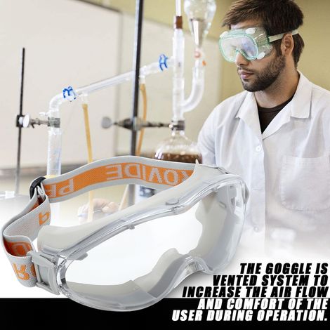 Lunettes de sécurité, protection oculaire contre les UV, lunettes de protection antichoc pour le travail (grises) (1/5)
