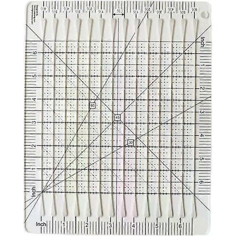 5-in-1 Quilt-Nählineal, Patchwork-Quiltgitter, Zeichenstich, Messschablone, Zubehör für professionelle Schneider (1/4)