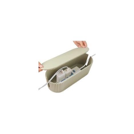 Boîte de Gestion des Câbles, Organisateur avec Couvercle Cache Câbles Élégant pour Multiprises et Rangement. (1/5)