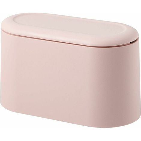 1 Mini poubelle, couvercle à pression, rangement maquillage, pour salle de bain, cuisine, bureau (1/5)