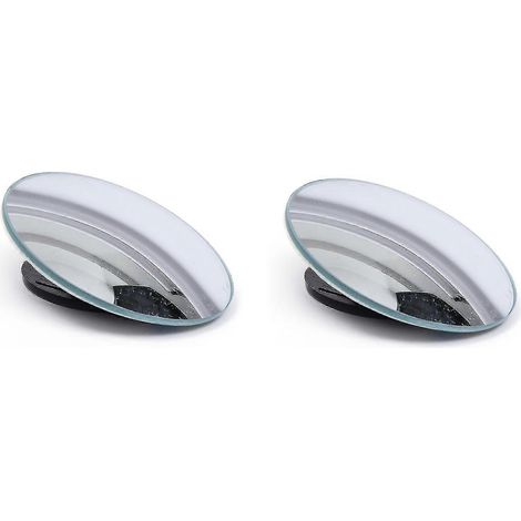 Nouveau lot de 2 rétroviseurs auxiliaires à ventouse pour voiture, rotation à 360°, grand angle, cadre rond, avec surveillance des angles morts - 2 pièces sans cadre C (1/5)