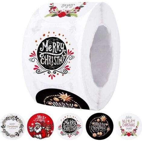 Decor de Noel NoëL Autocollants ThèMe de NoëL Sceau éTiquettes Autocollants pour Bricolage Cadeau Paquet Enveloppe Papeterie DéCor (1/4)