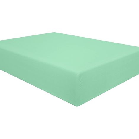 Drap Housse - Percale - 78 Fils Cm2 - 180 X 200 Cm - Tilleul - 1 Piece