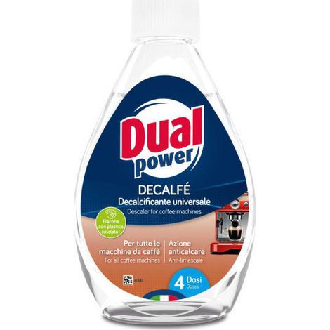 Dual Power DS9141 Decalfe' Decalcificante Universale Macchine da Caffe' Liquido 300 ml Ingredienti Naturali HACCP Made in Italy
