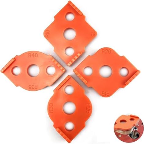 Lot de 4 gabarits de fraisage pour défonceuse, pour coupe-bordure manuelle, machine à graver, outils de travail du bois (4 pièces)
