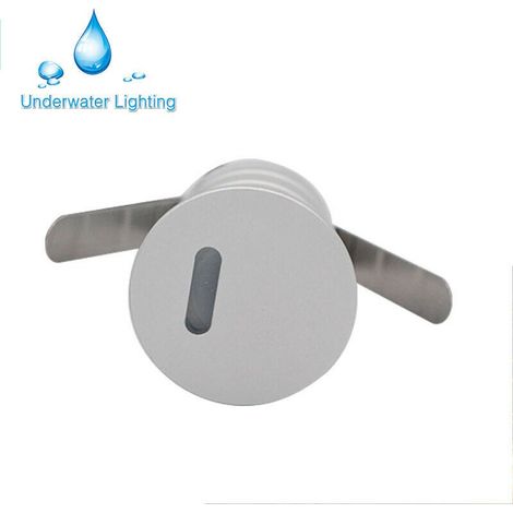 Faretto LED Argento DC12V-24V Luce incasso 1W segnapassi calpestabile 95Lm IP67 A1  Bianco Freddo