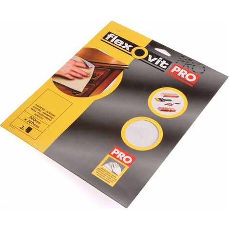 Flexovit Silicon Carbide Finishing Sanding Sheets 230 x 280mm Medium 180G (3) FLV26299 (1/2)