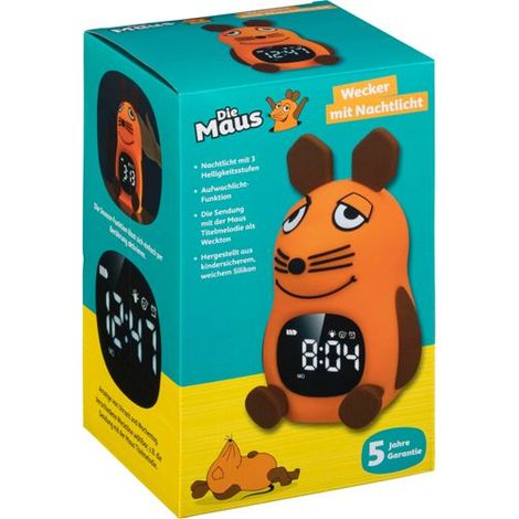 DieMaus Kinder-Wecker mit Nachtlicht