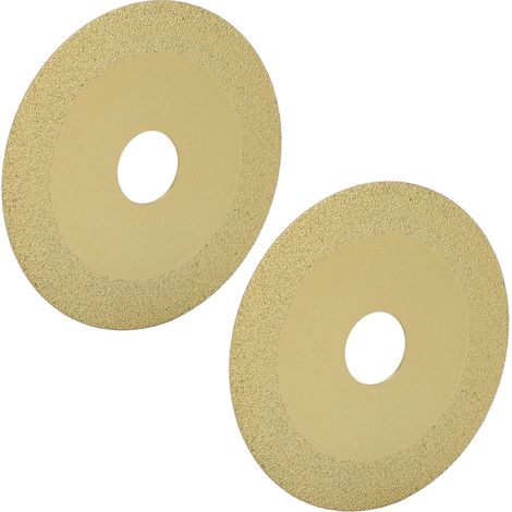 2 Glastrennscheiben, Innendurchmesser 22 mm, Außendurchmesser 100 mm, Schleifbreite 15 mm, Dicke 1 mm, Diamanttrennscheibe für Fliesen, Kristall, Weinflaschen, Champagnerflaschen und Gold (1/5)