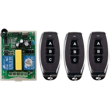 Télécommande sans fil interrupteur 220V moteur volet roulant porte télécommande interrupteur/télécommande bidirectionnelle panneau de commande (1/4)