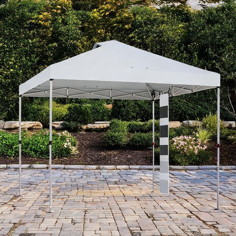 Store banne bianco en tessuto Oxford Metallo 293 x 293 x 272 cm (1/5)