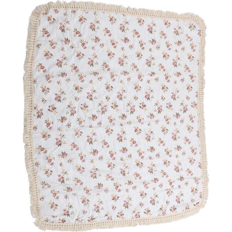 Couverture pour bébé avec un joli motif crêpe, douce, légère et respirante, idéale pour les chambres d'enfants et les poussettes. (1/5)