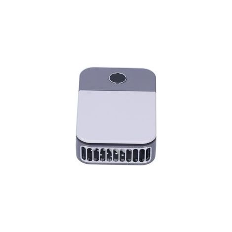 Tragbarer elektrischer Ventilator mit LED-Digitalanzeige, USB-Ladeanschluss und Tragegurt, ideal für Zuhause und unterwegs. Marineblau. (1/5)