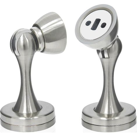 Set mit 2 robusten magnetischen Türstoppern aus Edelstahl zum Schutz von Wänden und Türen (1/5)