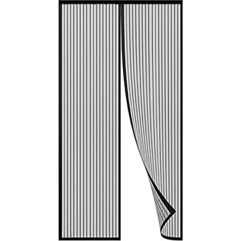 Zanzariera magnetica per porte con potenti magneti, tenda a rete resistente per proteggere dagli insetti, 90 x 210 cm, nera (1/5)
