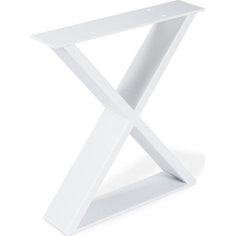Pata Decorativa para Muebles - Estilo Industrial -- Instalación por Atornillado - Medidas 380x80x382 mm - 1 Unidad - 38,2 cm de Altura - Color Blanco Poro (1/5)