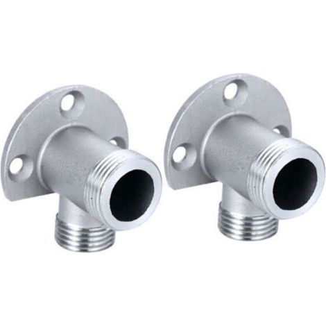 Ensoleille Aufputz-Wasserhahn-Schlauchset, verchromtes Kupfer, 1/2 NPT x G 3/4 Gewinde, diskrete Installation für Außenduschen