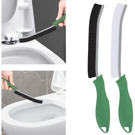 Brosse Toilettes WC - Brosses de Nettoyage à Poils Durs, Brosse Joint Carrelage Montage Mural, Outil de Nettoyage pour Évier de Cuisine, Baignoires (2, Vert) (1/5)