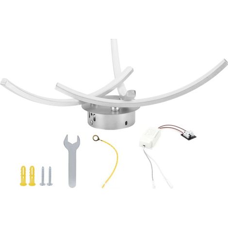 Innovative und moderne LED-Deckenleuchte, gebogener Lichtstreifen, Wohnzimmerdekoration, weißes Licht, AC85-265V (1/4)