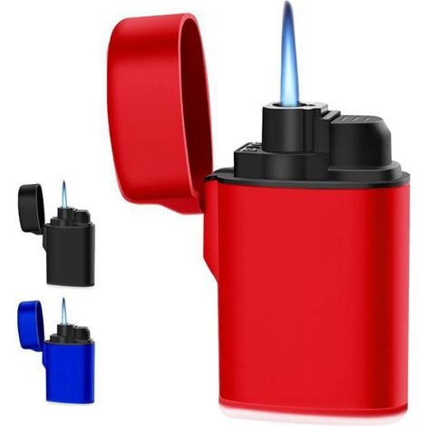 Mini Torch Lighter Windproof Jet Flame Butane Gas Pocket Refillable for Candles, Outdoor,SPORT / CAMPING - CAMP DE BASE / R RECHAUD (1/4)