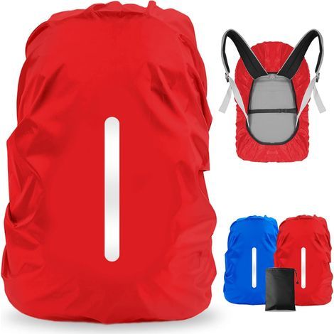 Wasserdichte und reflektierende Regenhülle für Rucksäcke, staubdicht, diebstahlsicher, ideal zum Radfahren, Wandern, Campen und Reisen. (1/5)