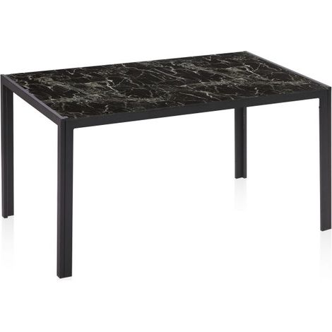 Mesa de comedor Lacey Mármol negro 80cm (ancho) x 75cm (alto) (1/5)