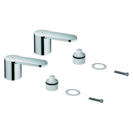Grohe Griffpaar B/R f EUROST. C 3-Loch-WT-Batterie chrom (1/2)