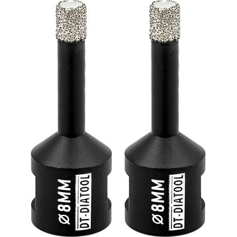 Foret Diamant 2PCS 8mm Scie Cloche pour Forage à Sec Carrelage Porcelaine Marbre Céramique Granit (1/5)