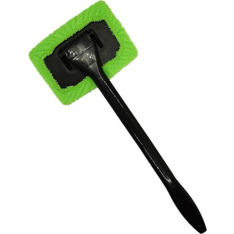 Brosse de nettoyage de pare-brise à long manche pour vitres de voiture - Verte (39 x 13 x 9 cm) (1/5)