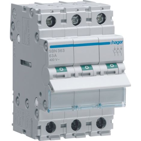 Interruttore sezionatore modulare 3P 63A 400VAC (1/4)