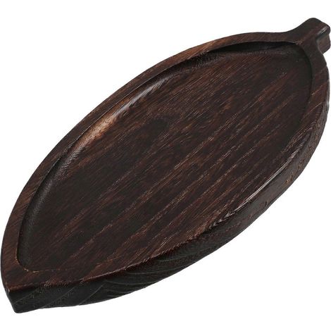 Plateau à thé décoratif en bois pour le service, lot de 4, pour la cuisine et la maison (1/5)