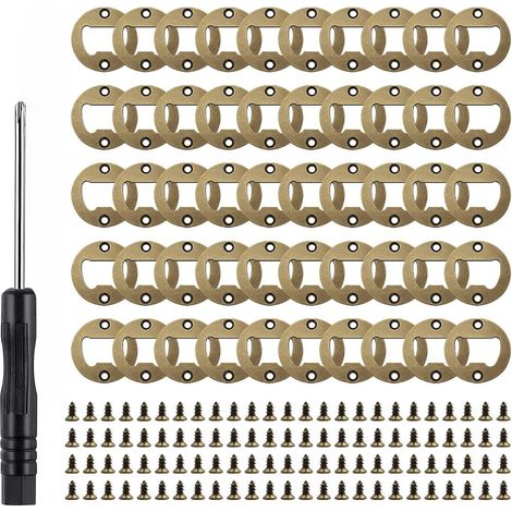 (50-teiliges Set) Zubehör für Flaschenöffner zum Selbermachen, inklusive Schrauben und Schraubendrehern, geeignet für Harzformen.