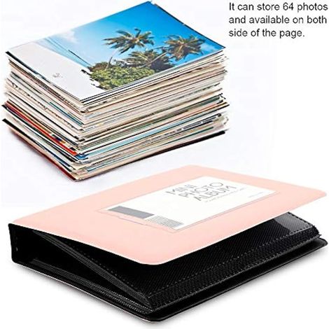 Mini album photo 64 poches pour 7s 8 25 50s 90 ¡§tui rangement mini livre films 3 pouces rose mariage anniversaire cadeau personnalis¡§ voyage affichage photo (1/3)