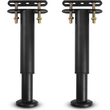 Pieds de meuble réglables, pieds de support de lit, pieds de meubles en métal, pieds de support centraux à lattes robustes et extensibles pour cadre de lit, adaptés aux armoires, SoBlack, lot de 2. (1/5)