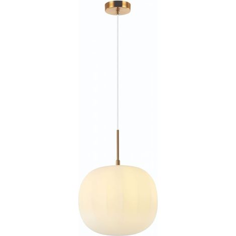 Suspension Luminaire D300 Pour Ampoule LED E27 Or Mat ZAMBELIS (1/2)