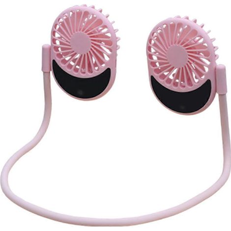 Ventilateur de cou portable avec casque audio intégré, cadeau idéal pour une maman (1/4)