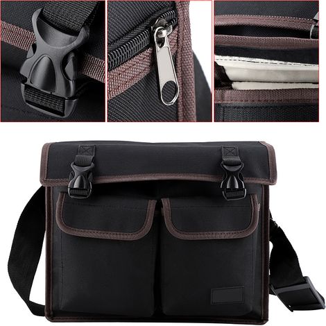 Sac à outils, sac bandoulière multifonctionnel, sac de réparation renforcé, grand sac en toile, sac pour appareils électroménagers, sac d'installation de climatiseur (petit format) (1/5)