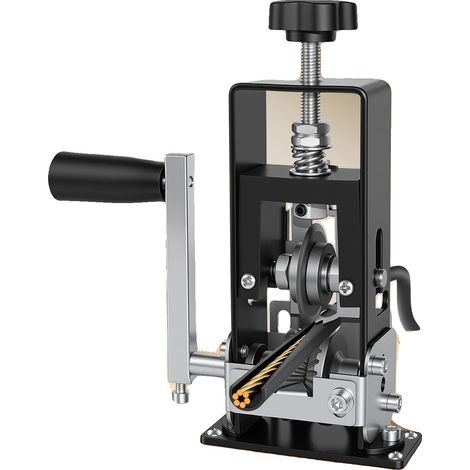 Drahtabziehmaschine, Eisenmaterial, 21 × 14 × 3,5 cm Abmessungen, 2–25 mm Abisolierdurchmesserbereich, 1,0 kg Gewicht, Handkurbel + (1/5)