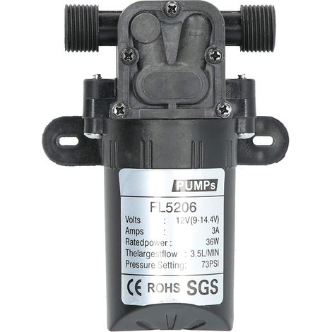 1 Pompe à membrane DC 12V 36W, Auto-amorçante, Débit 3,5L/min, Pour peinture industrielle (1/5)