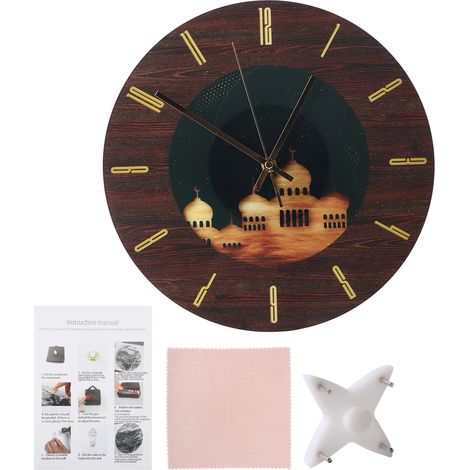 Horloge murale 3D en acrylique, décoration chambre salon, horloge design à suspendre au mur (1/5)