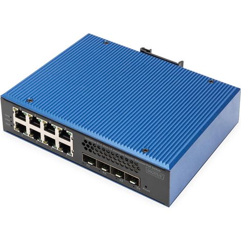 Digitus 8+4P 10G Uplink Industrial Gigabit Ethernet PoE Switch L3 managed (1/4)
