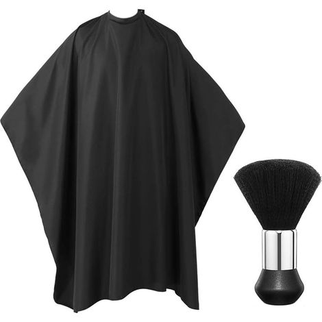 Beauty Shawl Hairdressing Cape with Barber Brush, Haircut Apron Barber Hairdressing Cape Salon Apron for Hairdressing (1/5)