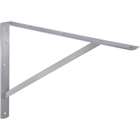 1 Pièce - Console robuste - Support étagère - Acier massif Heavy Duty 300 kg - Pour garage atelier cave - Argent - 30x22,5x3 cm