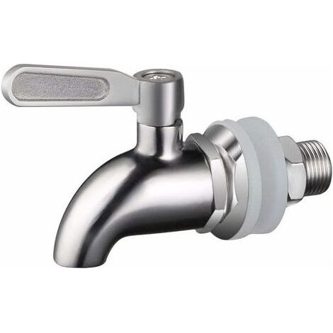 Robinet de Tonneau,Distributeur de Boissons,Robinet pour Tonneau de Bière, Robinet pour Vin - En Acier Inoxydable eTaille de 16mm (1/5)